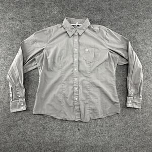 Cinch Shirt Mens XL Gray Long Sleeve Button Up Western Casual Cotton Workwear
